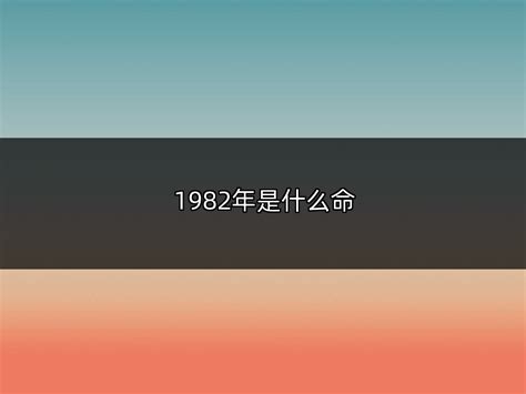 1982年是什么年|1982年是什么年